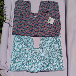 New Set of 2 pair capris pants summer print sz 16